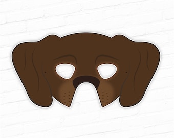 Golden Retriever Printable Canine Mask Cocker Spaniel Mask Etsy photograph about Printable Dog Masks called Golden Retriever Printable Doggy Mask Cocker Spaniel Mask Etsy